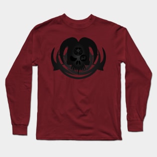 Black Demon Skull Long Sleeve T-Shirt